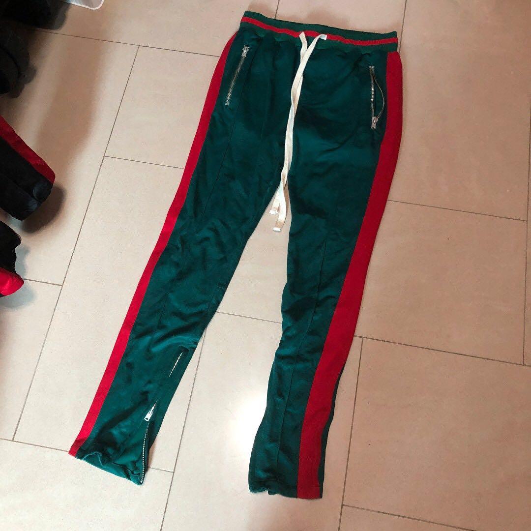 MNML Track Pants Green Red