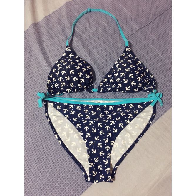 Navy blue discount anchor bikini