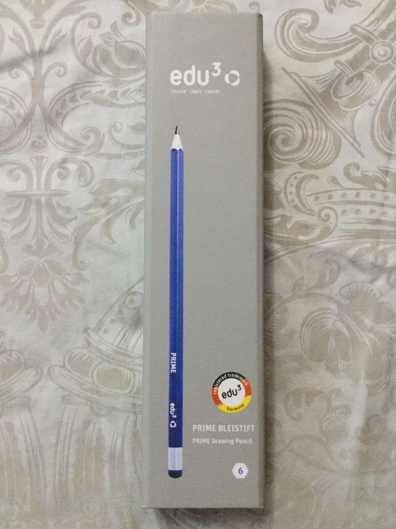 New Edu3 Prime Drawing Pencils 2b 3b 4b 5b 6b With Kneadable