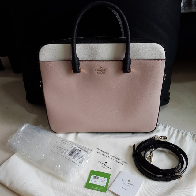 NEW Kate Spade 13inch Saffiano laptop bag, Luxury, Bags & Wallets on  Carousell
