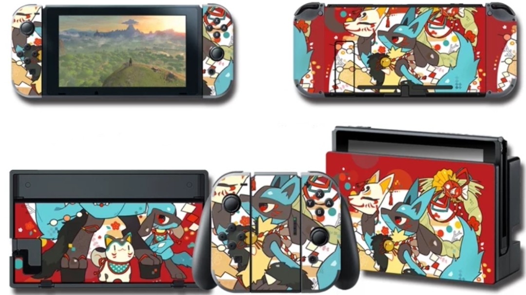 nintendo switch with stickers