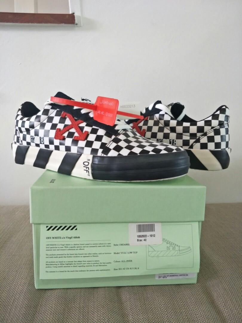 Off White Vulc Men's Fashion, Footwear, Sneakers on Carousell