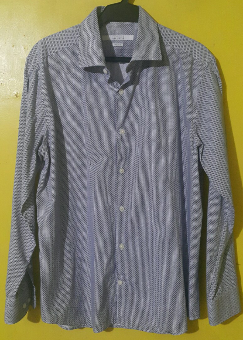 Perry Ellis Blue Polo, Men's Fashion, Tops & Sets, Tshirts & Polo ...