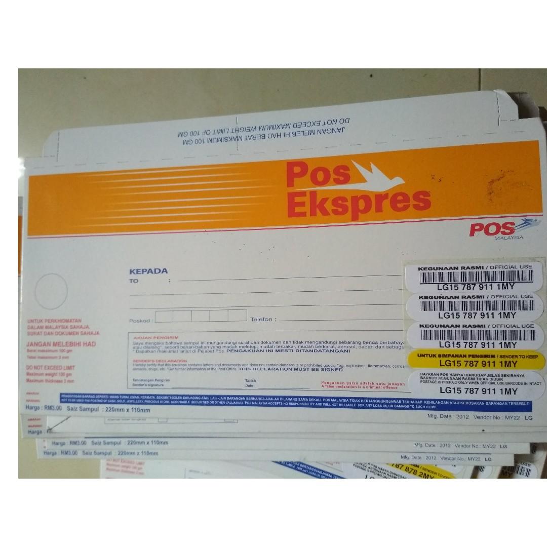Pos Express Envelope Books Stationery Stationery On Carousell