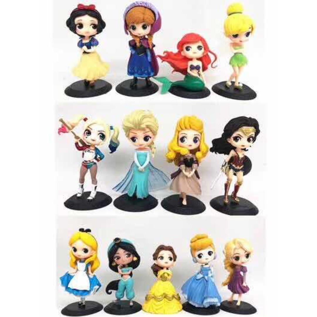 Q Posket Disney Kid Toys Princess Cute doll Cartoon Anime Figurines 15cm,  Hobbies & Toys, Toys & Games on Carousell