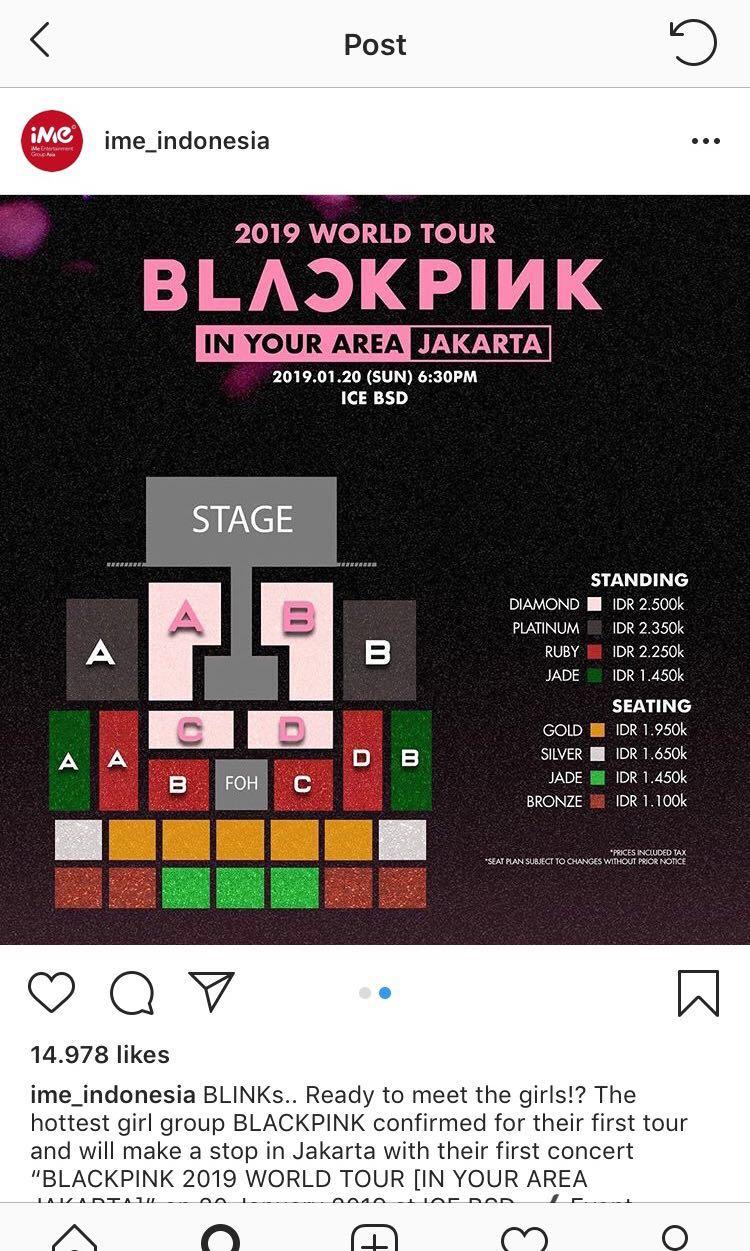 Qn 3 Tiket Blackpink Jakarta Platinum A Tiket And Voucher Tiket Acara Di Carousell 2120