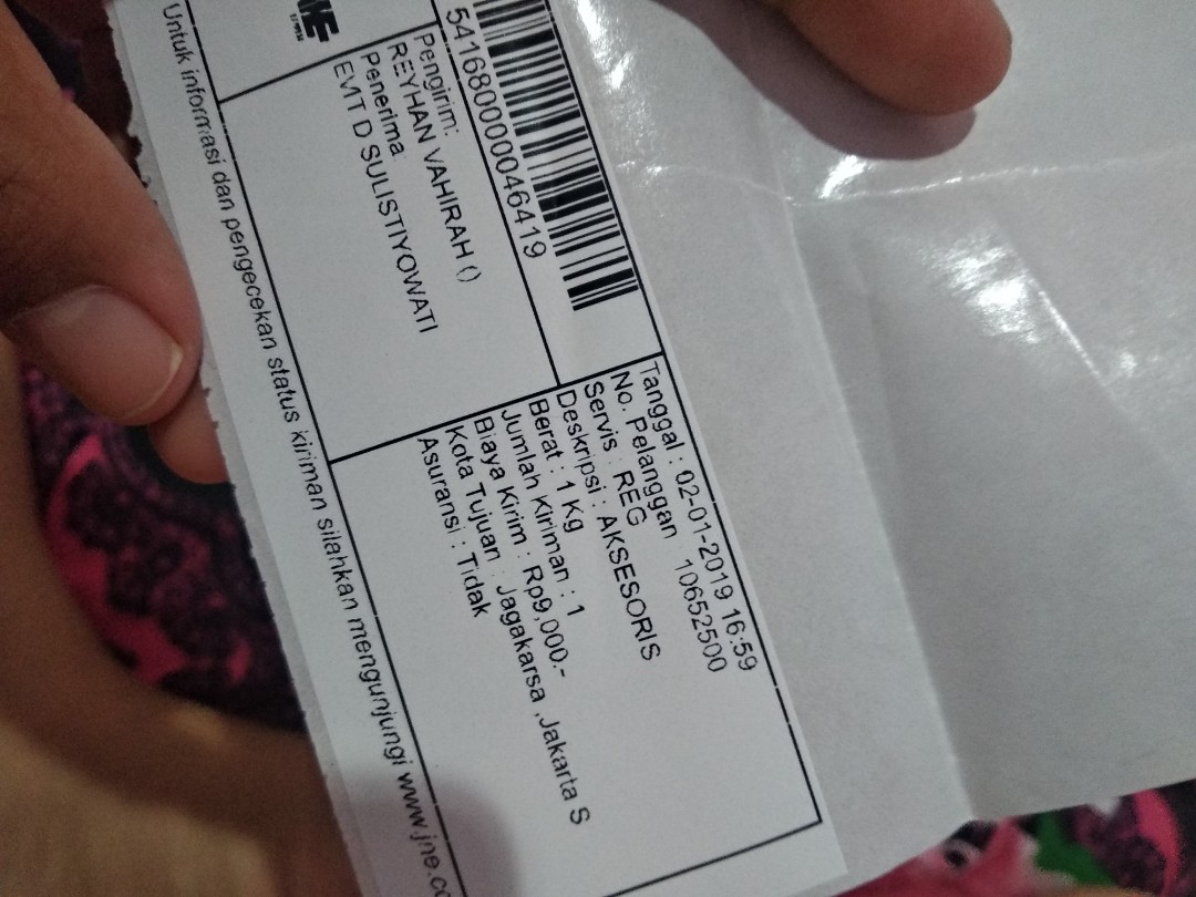 Contoh No Resi Jne