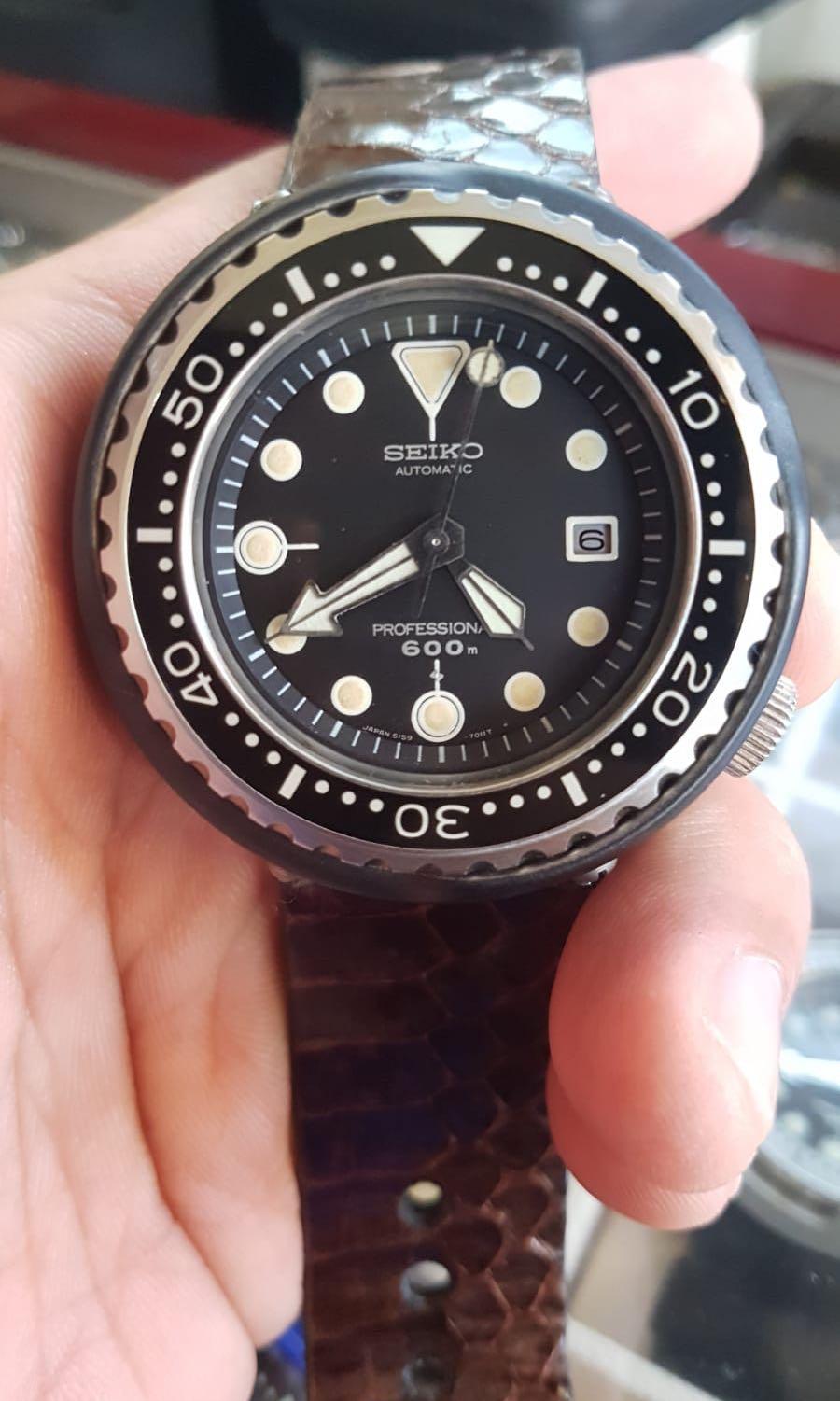 Seiko NOS Grandfather Tuna 6159-7010 watch head only, Luxury, Watches on  Carousell