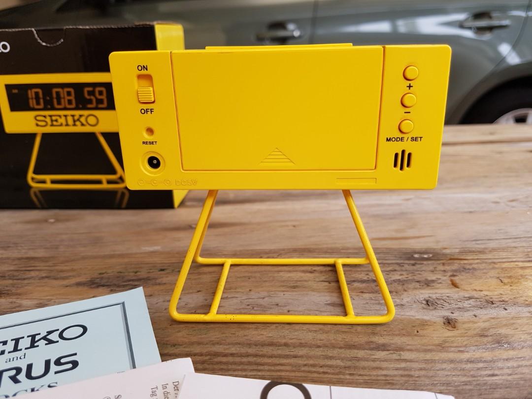 Seiko QHL062Y yellow digital desk clock, Sports Equipment, Other Sports
