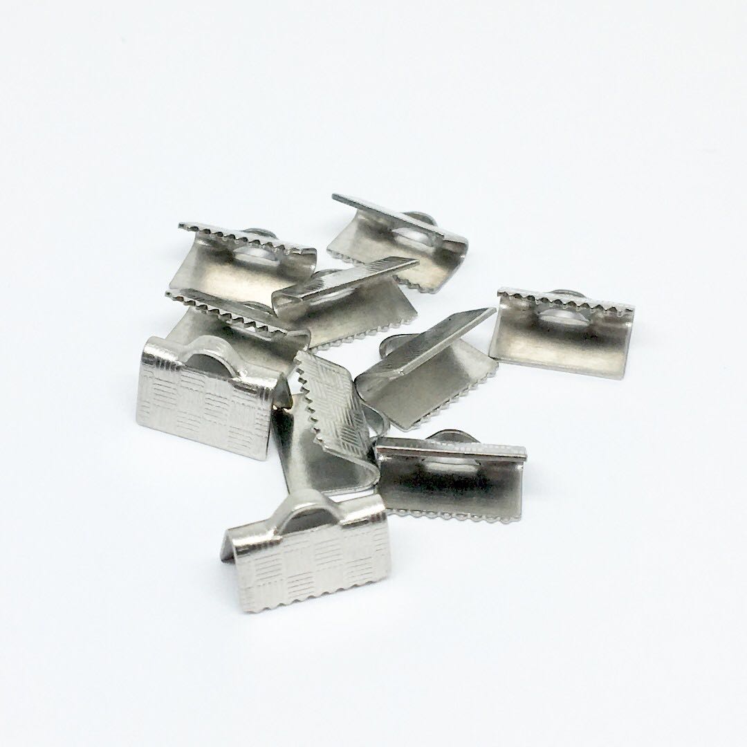 10 pcs Stainless steel ribbon ends 7 10 or 13mm