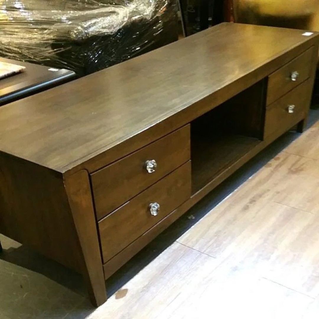 Solid Wood Tv Console With Drawers Furniture Shelves Drawers