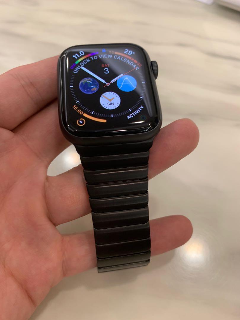 Space black link bracelet third party for Apple Watch Mobile