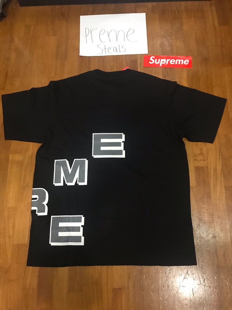 Supreme stagger tee black online