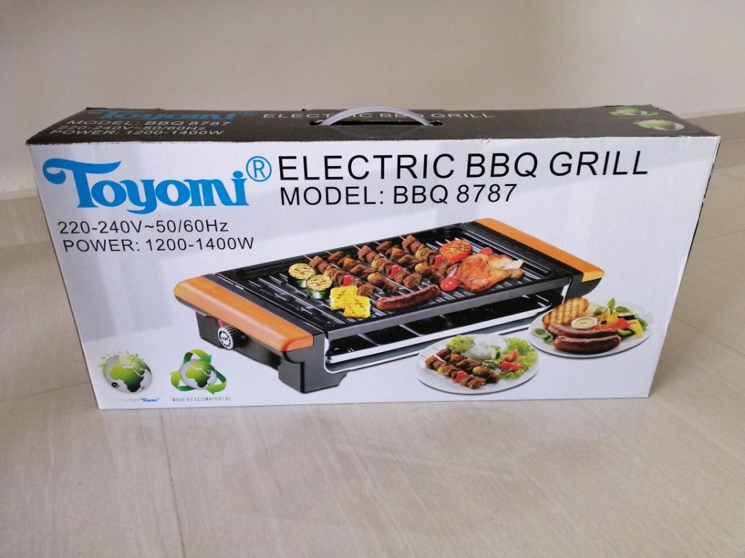 Grill and Griddle,CookJoy 1800 W Electric Grill Indoor Barbecue Electric Reversible Grill Griddle with Non-Stick Surface Cooker Deep Black 