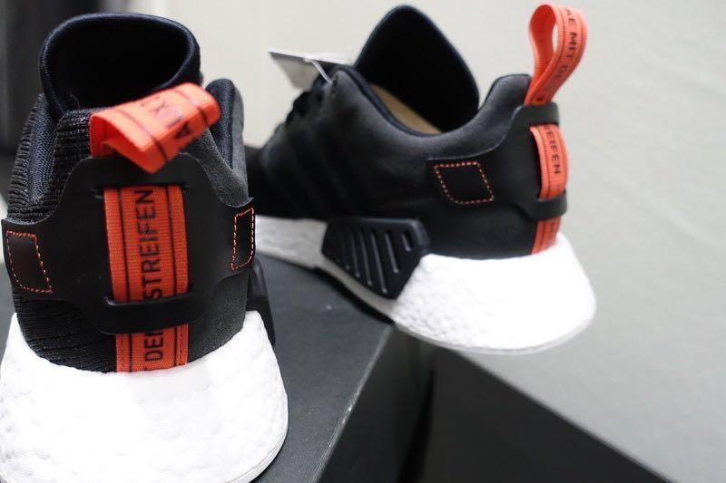 US10 Adidas Originals NMD Black Orange, Men's Fashion, Footwear, Sneakers  on Carousell