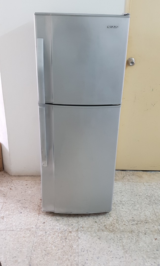 Used Sharp 2 Door Fridge Refrigerator 230 Litres Peti Sejuk Peti Ais In Good Condition Kitchen Appliances On Carousell