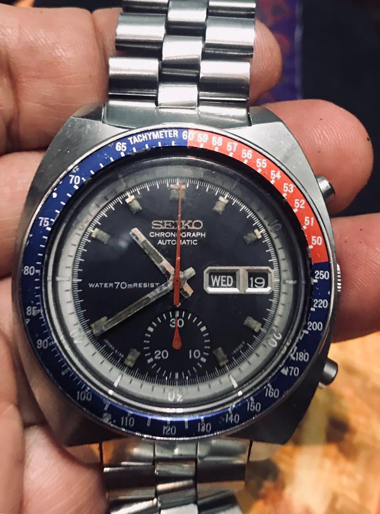 Vintage Seiko 6139-6002 Pogue Resist Pepsi Bezel moon watch, Men's Fashion,  Watches & Accessories, Watches on Carousell