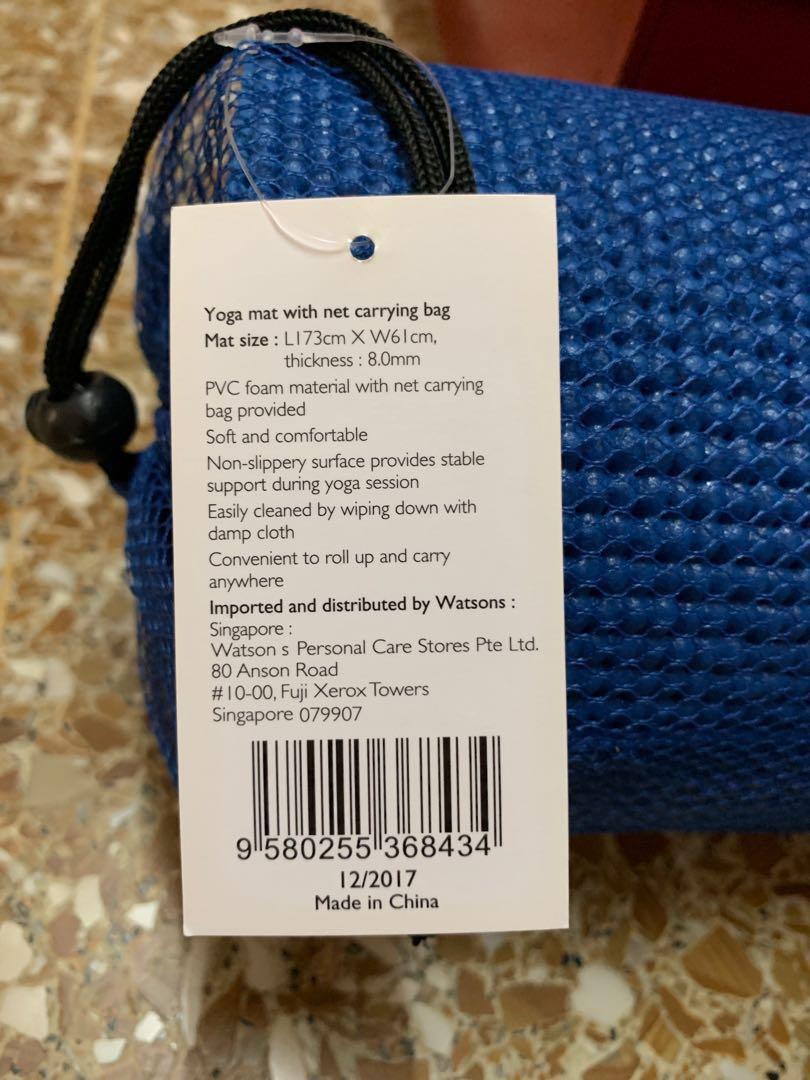Watson S Yoga Mat With Net Carrying Bag Sports Sports Games Equipment On Carousell