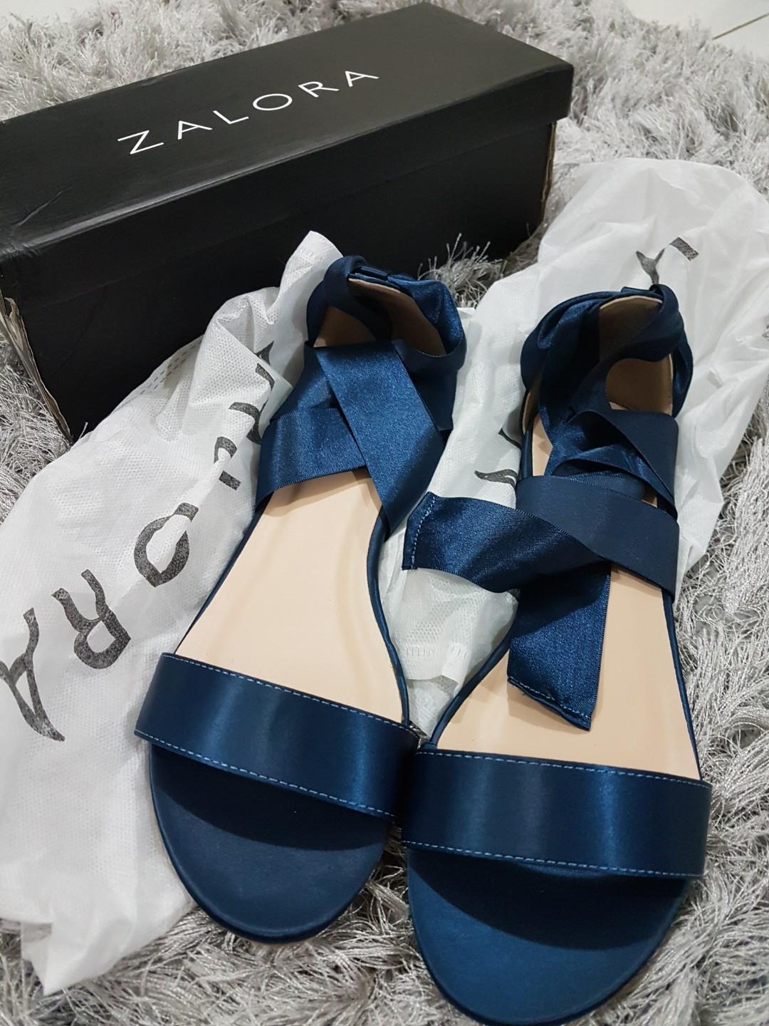 Satin online ribbon sandals
