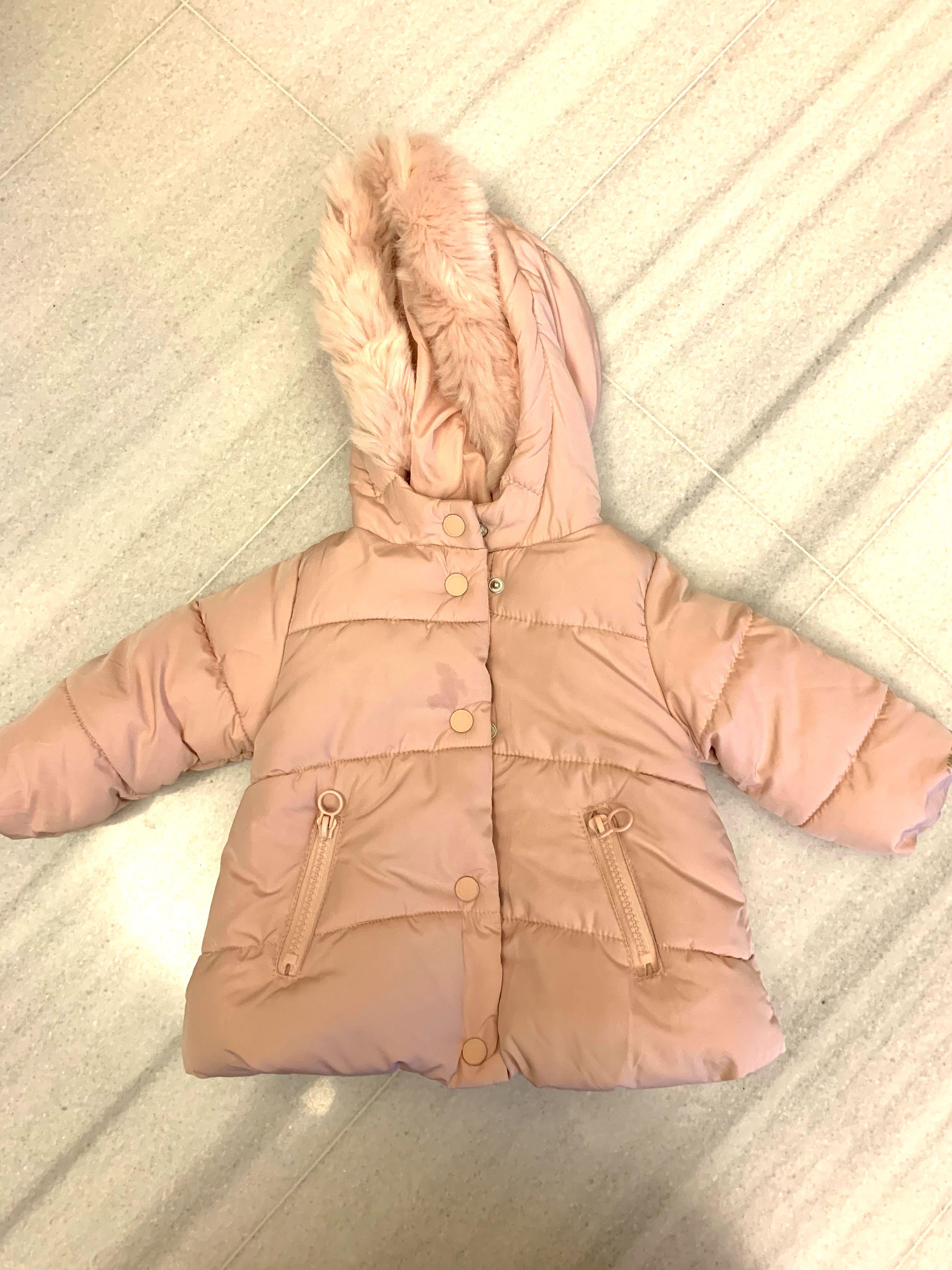Zara Babygirl Winter Jacket 6 9 Months Babies Kids Babies Apparel On Carousell