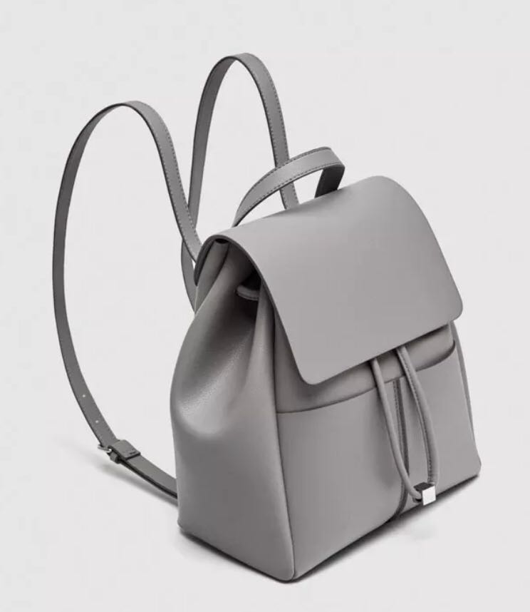 Zara grey backpack, Women's Fashion 