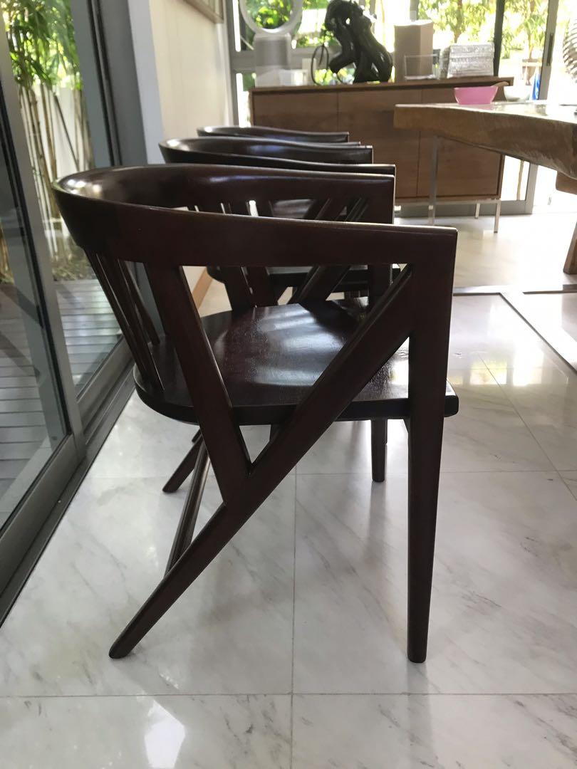 3 crate  barrel dining chairs for sale furniture tables