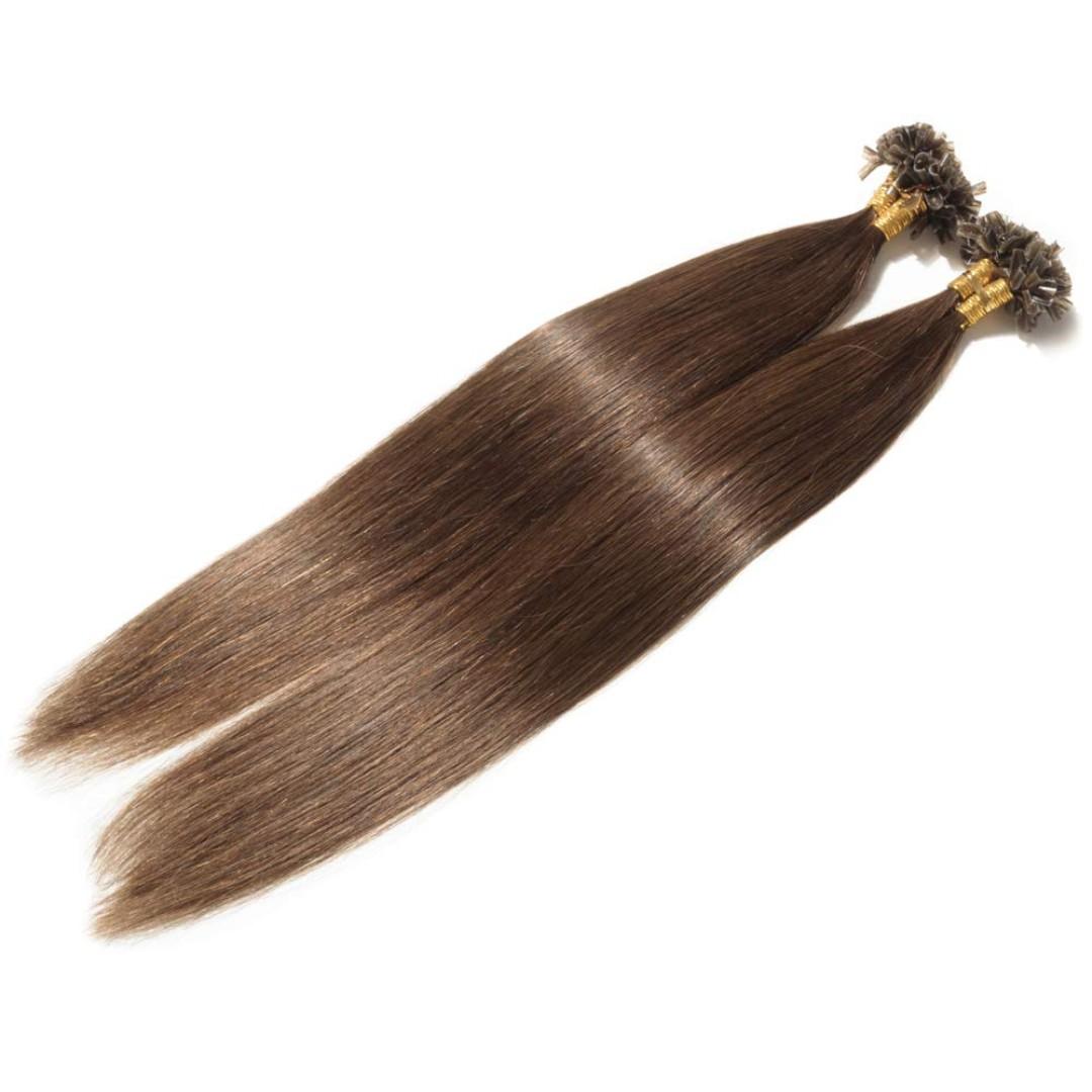 BN) U-Tip 200 Strands Pre Bonded Keratine Remy 100% Human Hair Extensions  (18