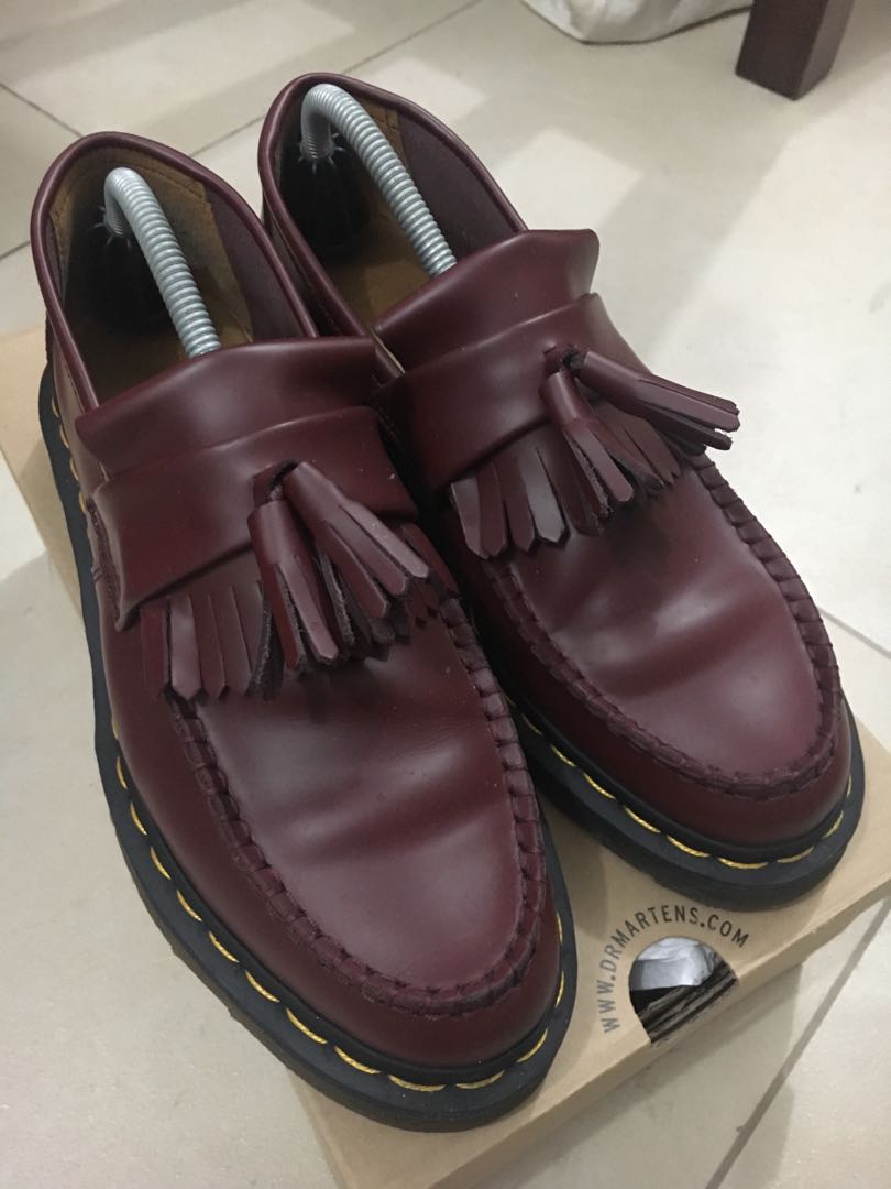 dr martens adrian cherry red