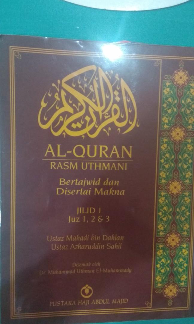 Al Quran Rasm Uthmani Jilid 1 Juz 1 2 3 Books Stationery Books On Carousell