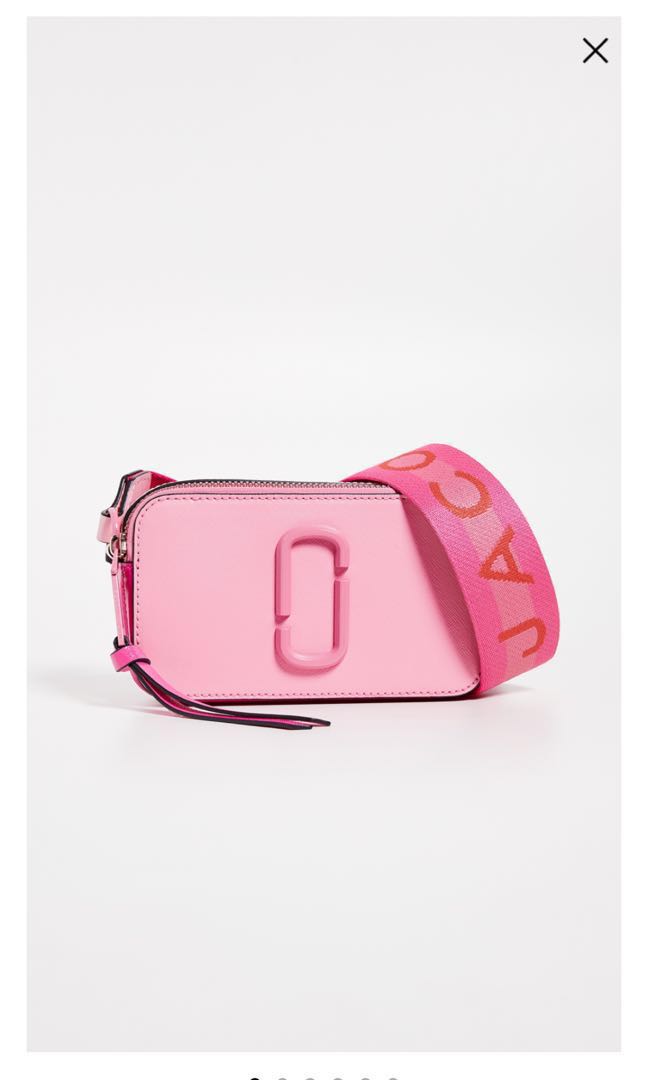 BNWT Marc Jacobs pink multi snapshot bag, Luxury, Bags & Wallets, Handbags on Carousell