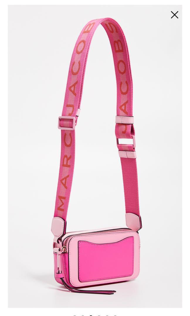BNWT Marc Jacobs pink multi snapshot bag, Luxury, Bags & Wallets on ...