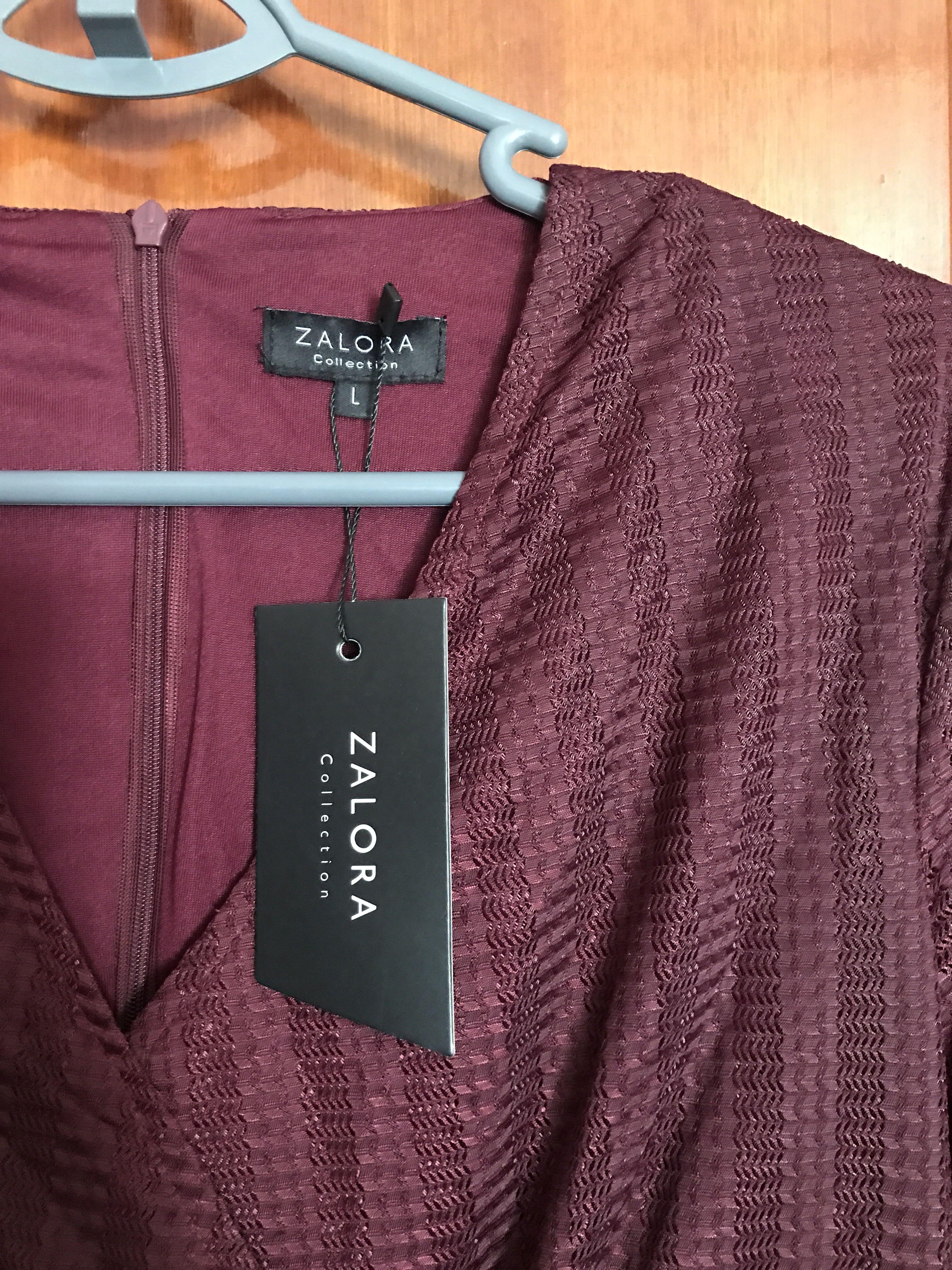 7400100 Burgundy Wrap Dress main image 1