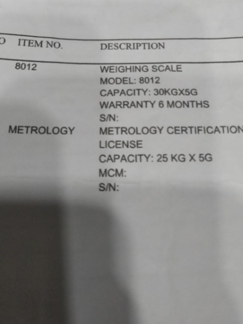 Electronic Weight Scale with license to let go, Health & Nutrition