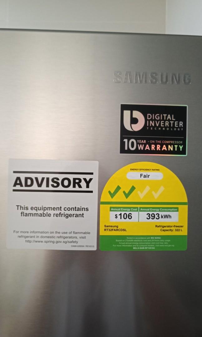 Fridge / Refrigerator 10 year warranty on compressor, TV & Home
