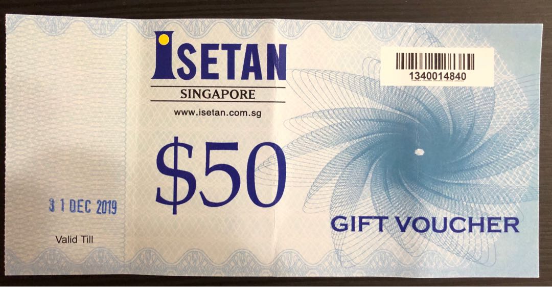 Isetan Singapore 50 Gift Voucher Entertainment Gift Cards Vouchers On Carousell