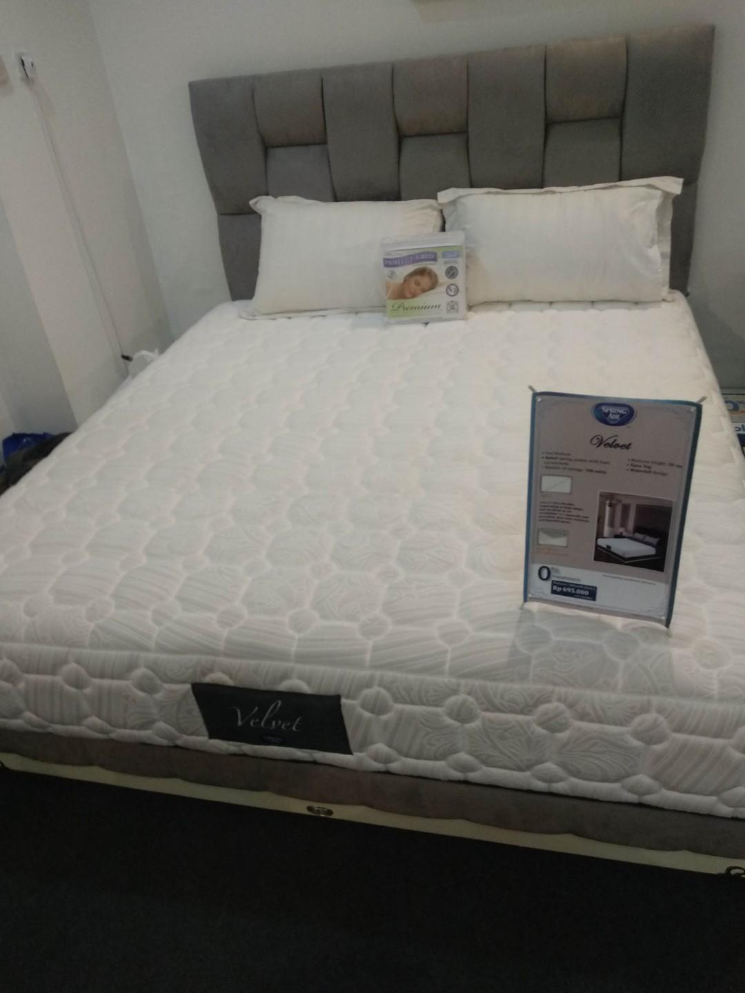 Kasur Spring Air Velvet Bisa Dicicil Perabotan Rumah Di Carousell
