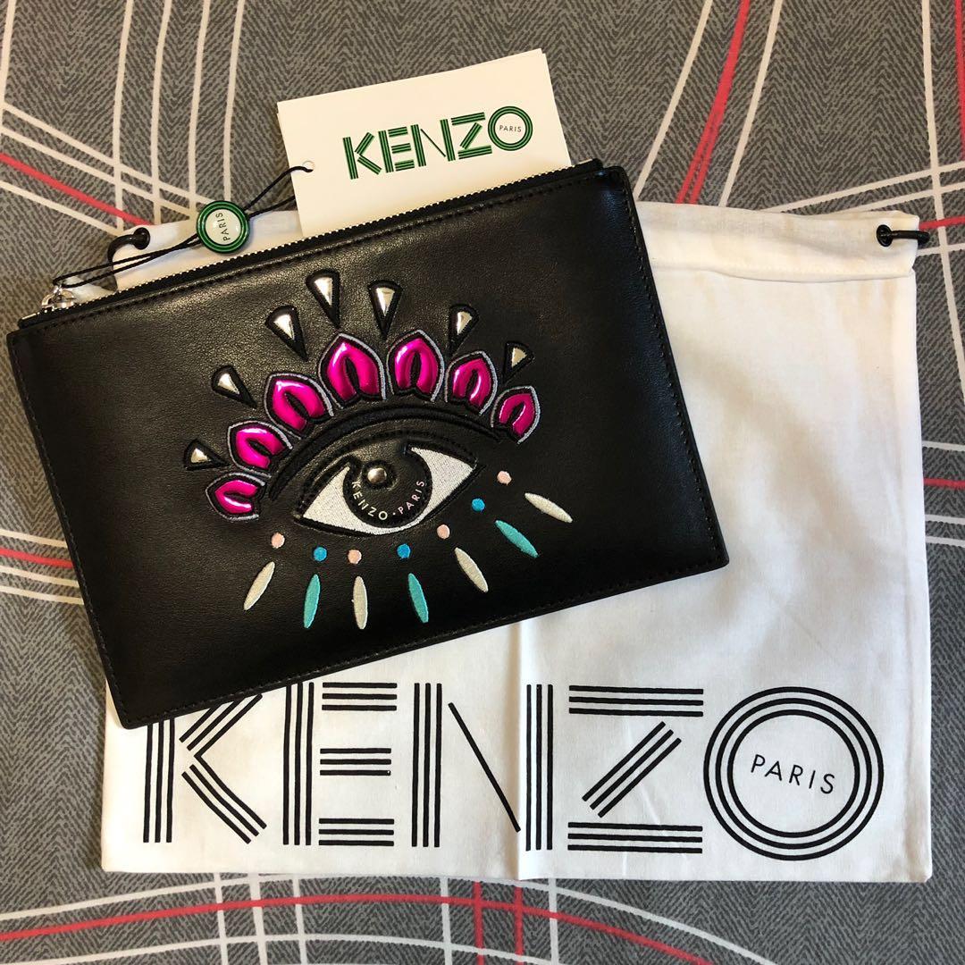 kenzo leather clutch