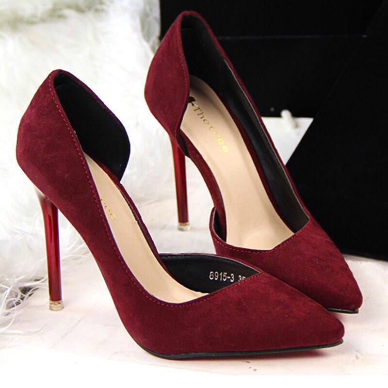 Maroon best sale high heels