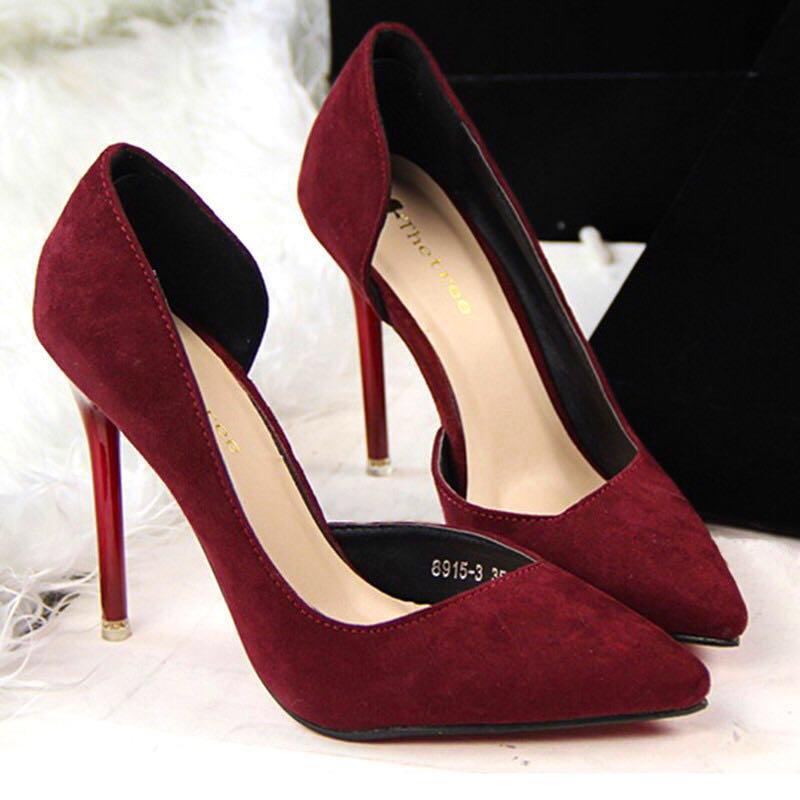 Dark hotsell maroon heels
