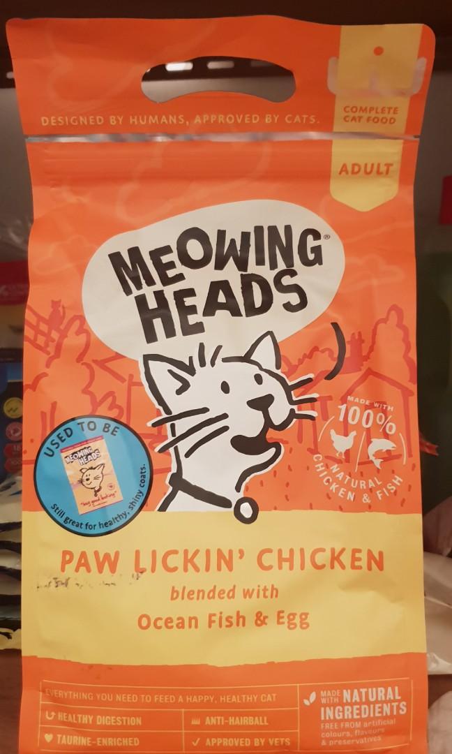 Meowing heads hot sale cat food pouches