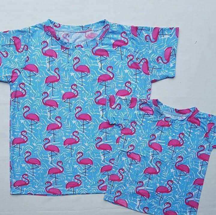 Mother & Daughter Flamingo Tops, Women's Fashion, Dresses & Sets