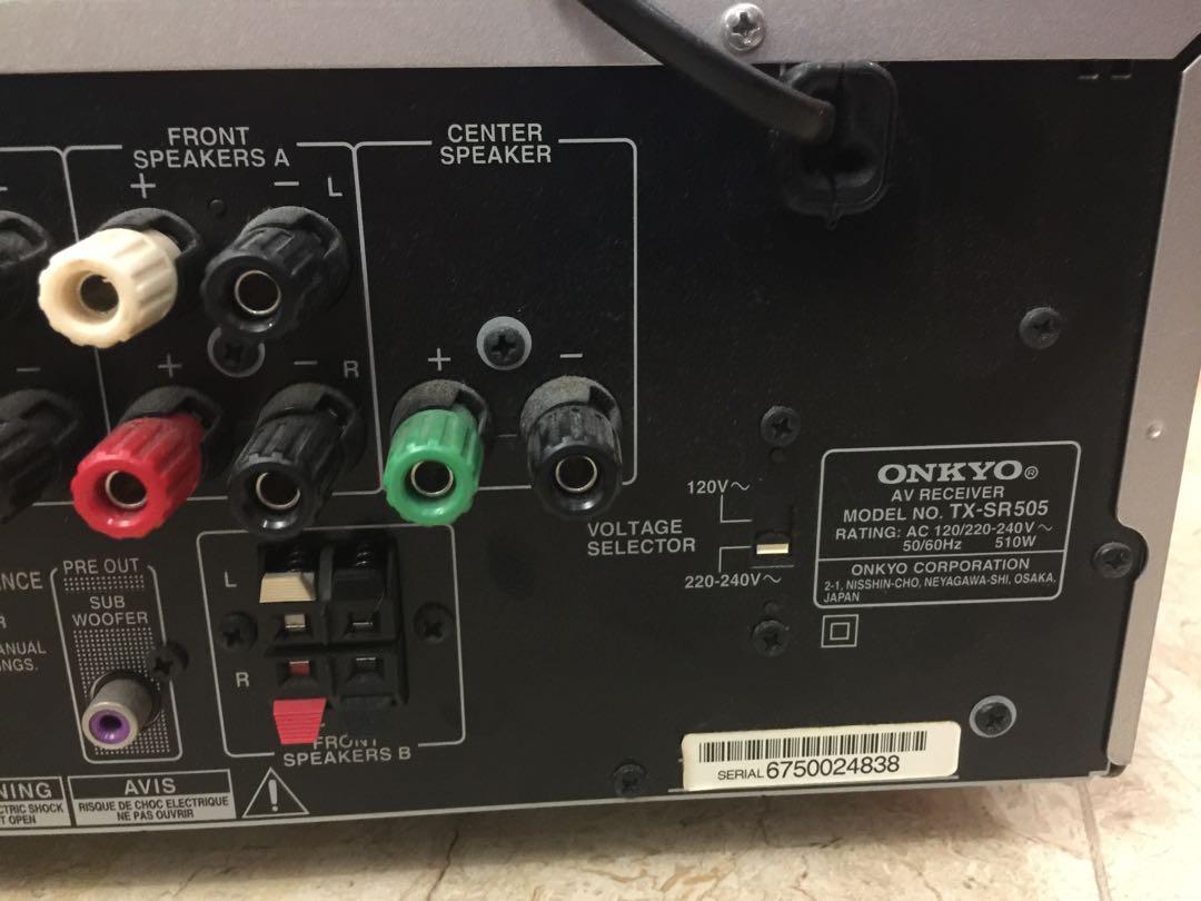 Onkyo TXSR505 receiver, Audio, Portable Music Players on Carousell