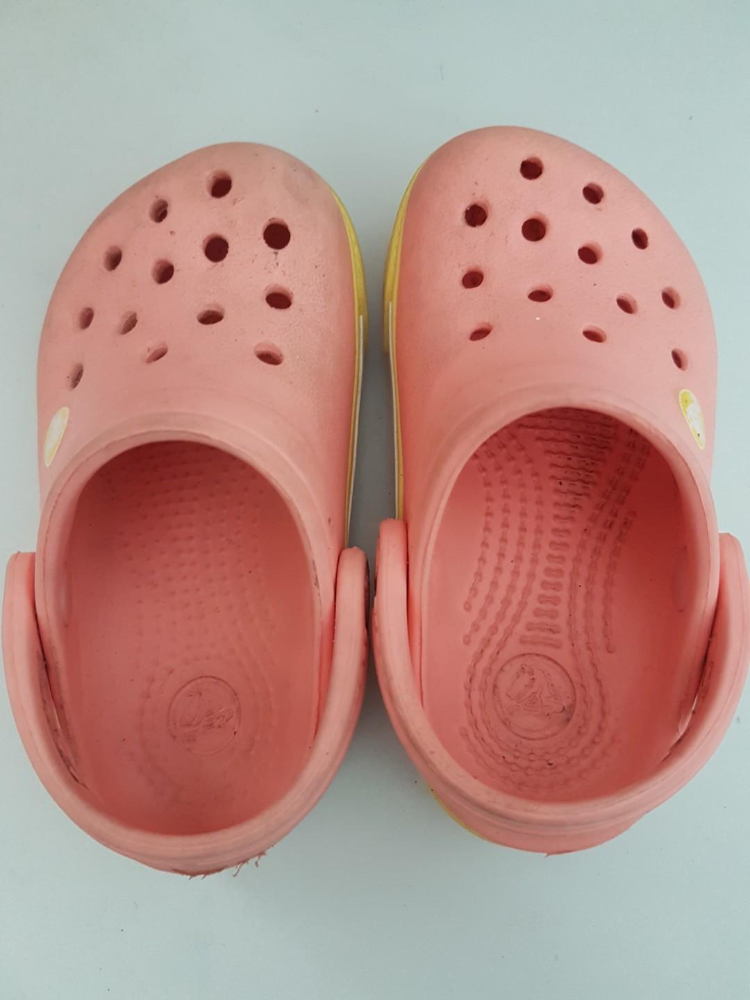 pastel pink crocs