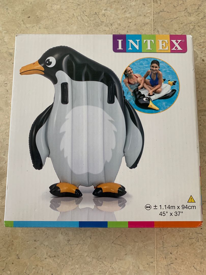 Penguin Inflatable Floats Swimming Pool Kids Water Sports Beach Toy Beach 34CM