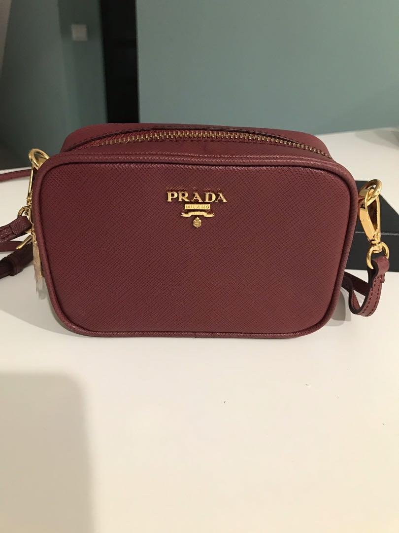 prada saffiano camera bag