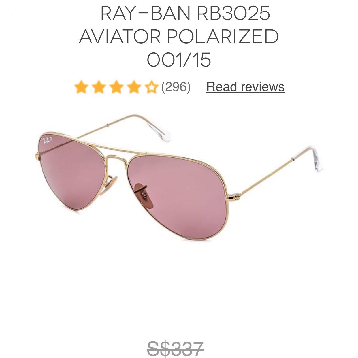 ray ban polarised goggles
