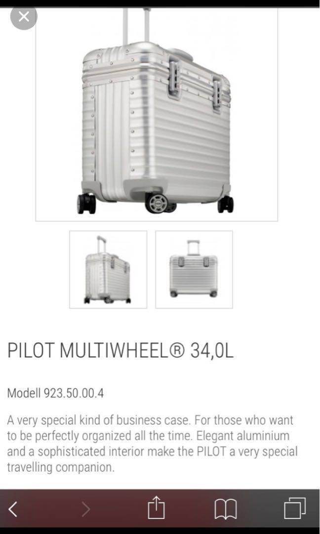 Rimowa Pilot Business Cabin Luggage Stop Production 34L Hobbies