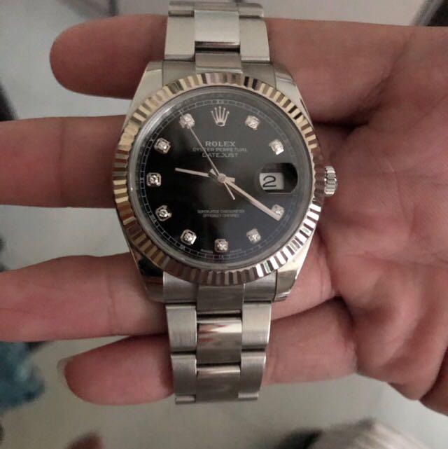 Rolex Datejust 41 Black Diamond Dial 
