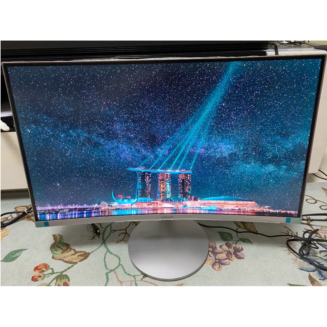 samsung 27 inch curved monitor with built in speakers c27f591fde c27f591