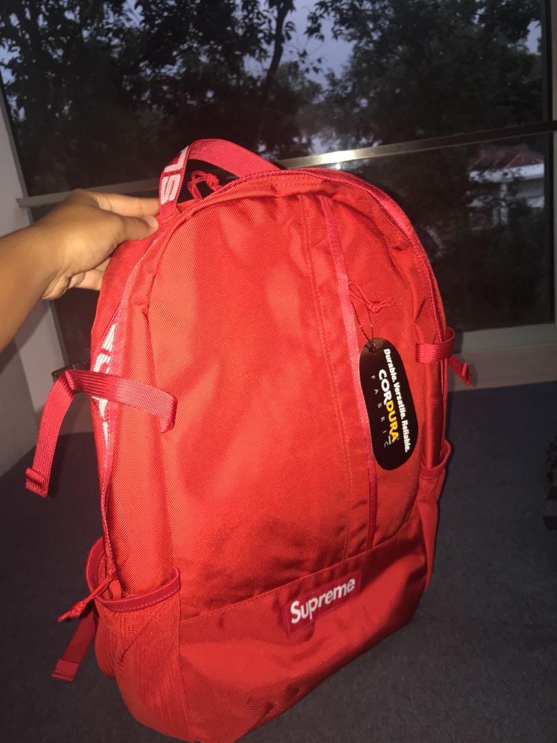 supreme ss18 backpack fake